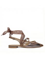 PINKO Czółenka Gianira 30 SD0547 P003 Brązowy. Brązowe czółenka damskie Pinko, bez wzorów, ze skóry, bez obcasa, bez zapięcia. Za 1,079.00 zł.