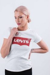 Levi`s THE PERFECT TEE 0053 LARGE BATWING WHITE - XS - damskie - biały. Białe t-shirty damskie s, bez wzorów, bez kołnierzyka. Za 100.42 zł.