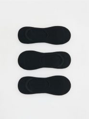 Skarpetki balerinki z bawełną 3 pack - czarny. Czarne baleriny damskie Reserved, bez wzorów, z bawełny, bez obcasa. Za 39.99 zł.