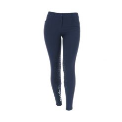 Damskie spodnie jeździeckie z lejem kolanowym Eqode Delma. Niebieskie spodnie materiałowe damskie EQODE BY EQUILINE, l, bez wzorów. Za 581.35 zł.