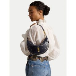 Torebka Polo Ralph Lauren. Niebieskie torebki do ręki damskie Polo Ralph Lauren, bez wzorów, klasyczne, bez dodatków. Za 2,399.00 zł.