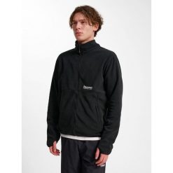 Polar zapinany na zamek błyskawiczny Hummel Pulse. Czarne bluzy męskie Hummel, bez wzorów, z polaru, bez kaptura. Za 299.00 zł.