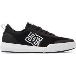 Buty męskie DC Shoes Transitor. Czarne trampki męskie DC Shoes, bez wzorów, z syntetyku, bez zapięcia. Za 290.00 zł.