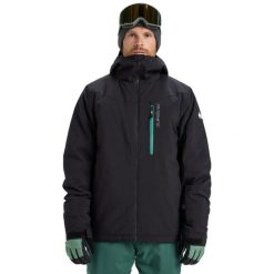 Kurtka do sportów zimowych techniczna dla Mężczyzn TITANO. Czarne kurtki męskie Quiksilver, m, bez wzorów, z poliesteru, sportowe, bez kaptura. Za 629.99 zł.