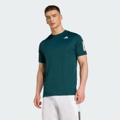 Koszulka Club Tennis CLIMACOOL 3-Stripes. Zielone koszulki sportowe męskie Adidas, xs, bez wzorów, bez kołnierzyka, bez ramiączek, tenisowe, climacool (adidas). Za 179.00 zł.