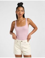 DAMSKA KOSZULKA LEE SQUARE TANK SOFT MAUVE 112363644. Fioletowe t-shirty damskie Lee, m, bez wzorów, bez kołnierzyka. Za 79.99 zł.