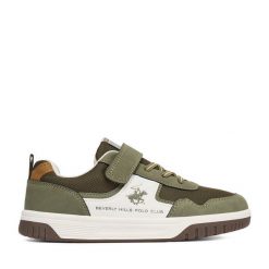 Sneakersy Beverly Hills Polo Club. Brązowe trampki i tenisówki chłopięce Beverly Hills Polo Club, bez wzorów, bez zapięcia. Za 199.99 zł.