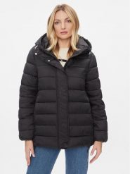 United Colors Of Benetton Kurtka zimowa 2NIWDN013 Czarny Regular Fit. Czarne kurtki damskie United Colors Of Benetton, na zimę, bez wzorów, z syntetyku, bez kaptura. Za 339.99 zł.