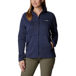 Damska bluza polarowa Columbia Weather z pełnym zamkiem błyskawicznym. Niebieskie bluzy damskie Columbia, m, bez wzorów, z polaru, bez kaptura. Za 488.00 zł.