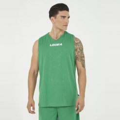Damska Koszulka Bez Rękawów Biegowa Oddychająca Zielona Portland. Zielone koszulki sportowe damskie Legea, l, bez wzorów, z bawełny, bez kołnierzyka, bez ramiączek, do biegania. Za 64.00 zł.