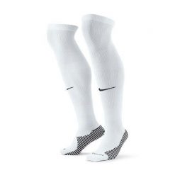 Getry Piłkarskie Męskie Nike MatchFit Wysokie. Białe legginsy sportowe męskie Nike, m, bez wzorów, do piłki nożnej. W wyprzedaży za 65.15 zł.