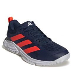 Buty halowe adidas. Niebieskie buty sportowe męskie Adidas, bez zapięcia. Za 339.99 zł.