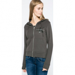Calvin Klein Jeans - Bluza. Czarne bluzy damskie Calvin Klein Jeans, z bawełny. W wyprzedaży za 329.90 zł.