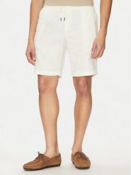 Tommy Hilfiger Szorty materiałowe Harlem MW0MW37804 Écru Regular Fit. Szorty męskie Tommy Hilfiger, m, bez wzorów, ze lnu. Za 259.99 zł.