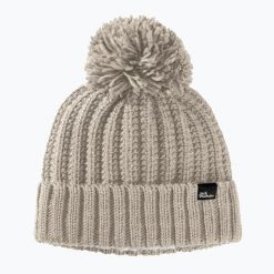 Czapka zimowa damska Jack Wolfskin Highloft Knit. Szare czapki i kapelusze damskie Jack Wolfskin, na zimę, bez wzorów, sportowe. Za 139.99 zł.