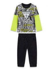 Guess Komplet bluzka i spodnie N6RG00 K8HM4 Kolorowy Regular Fit. T-shirty dla chłopców Guess, z aplikacjami, z bawełny, bez ramiączek. Za 219.99 zł.