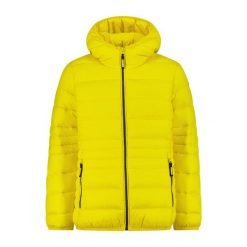 Kurtka z kapturem dla dziewczynki CMP. Żółte buty zimowe dziewczęce CMP, bez wzorów, bez zapięcia. Za 368.45 zł.