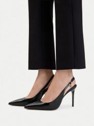 Nine West Szpilki CEO-TS6379-02 Czarny. Czarne szpilki damskie Nine West, bez wzorów, ze skóry, bez obcasa, bez zapięcia. Za 229.99 zł.