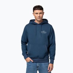 Bluza męska Pitbull Sampson Hooded Sweatshirt. Niebieskie bluzy sportowe męskie PITBULL, m, bez wzorów, z bawełny, bez kaptura, na fitness i siłownię. Za 189.99 zł.
