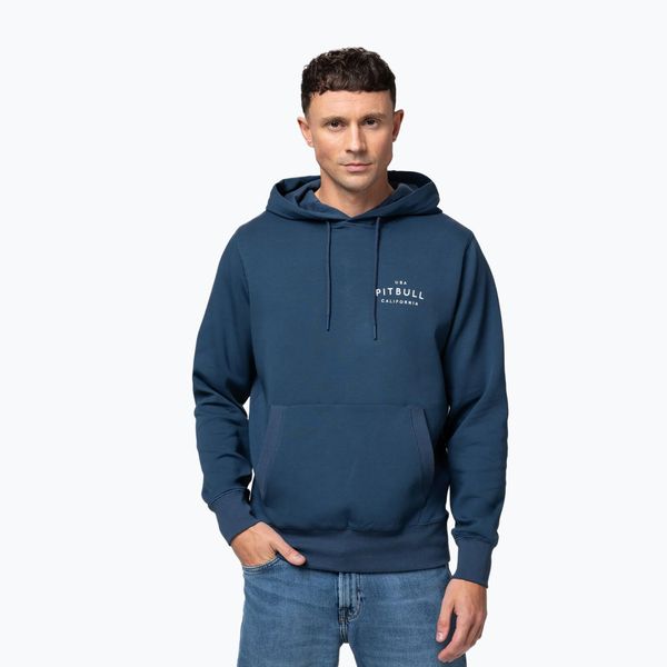 Bluza męska Pitbull Sampson Hooded Sweatshirt. Niebieskie bluzy męskie PITBULL, m, bez wzorów, z bawełny, bez kaptura, na fitness i siłownię. Za 229.99 zł.