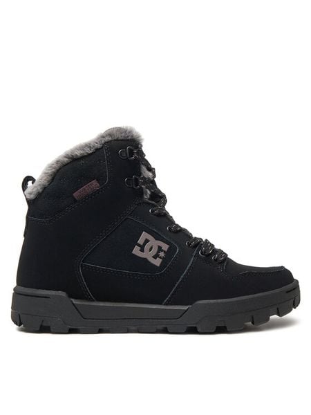 DC Shoes Trzewiki Manteca 4 ADJB100012-BK2 Czarny. Czarne botki damskie DC Shoes, ze skóry, bez obcasa, na płaskiej podeszwie, bez zapięcia. Za 399.99 zł.