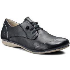 Półbuty Josef Seibel. Niebieskie półbuty damskie Josef Seibel, bez wzorów, bez obcasa, na płaskiej podeszwie, bez zapięcia. Za 389.99 zł.