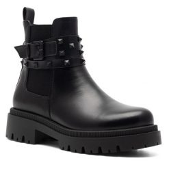 Botki Jenny Fairy. Czarne botki damskie Jenny Fairy, bez obcasa, na płaskiej podeszwie, bez zapięcia. Za 127.99 zł.