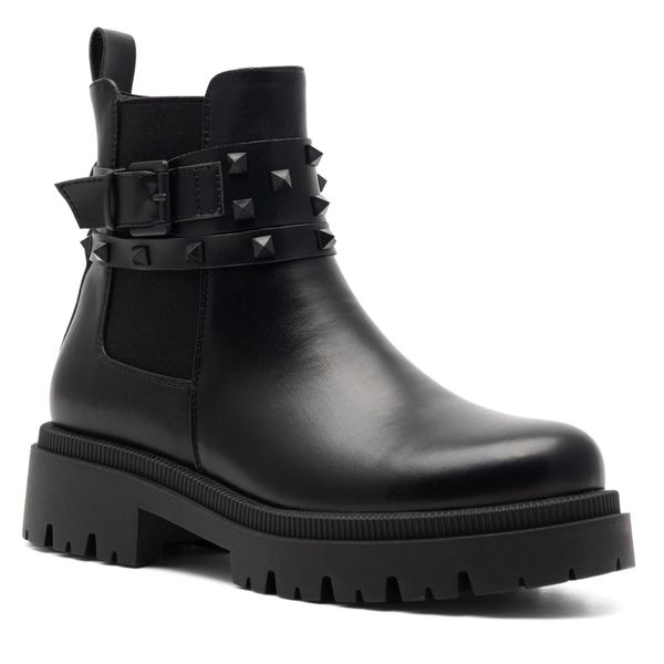 Botki Jenny Fairy. Czarne botki damskie Jenny Fairy, bez obcasa, na płaskiej podeszwie, bez zapięcia. Za 127.99 zł.