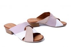 PIAZZA 900147-59 lila, klapki damskie. Fioletowe klapki damskie Piazza, bez wzorów, ze skóry, bez obcasa, na obcasie. Za 227.92 zł.