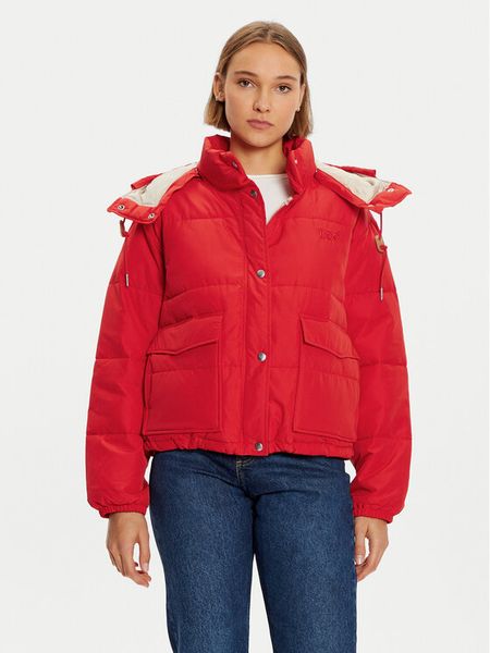Lee Kurtka puchowa 112355190 Czerwony Relaxed Fit. Czerwone kurtki damskie Lee, m, bez wzorów, z puchu, bez kaptura. Za 599.99 zł.