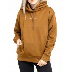 Bluza na co dzień damska CHAMPION ciepła z kapturem. Brązowe bluzy damskie Champion, bez wzorów, z kapturem. Za 241.00 zł.