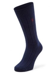 Polo Ralph Lauren skarpety wełniane Mężczyźni niebieski, ONE SIZE. Niebieskie skarpety męskie Polo Ralph Lauren, bez wzorów, z wełny. Za 159.95 zł.