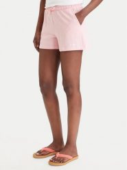 Guess Szorty sportowe E6GD01 KCRZ1 Różowy Regular Fit. Czerwone szorty sportowe damskie Guess, s, z aplikacjami, z bawełny, sportowe. Za 179.99 zł.