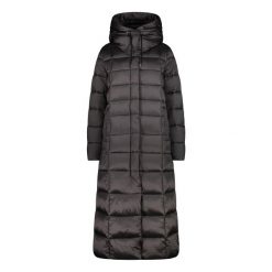 Damska długa kurtka z kapturem CMP. Szare kurtki damskie CMP, xs, bez wzorów, z puchu, z kapturem. W wyprzedaży za 557.80 zł.