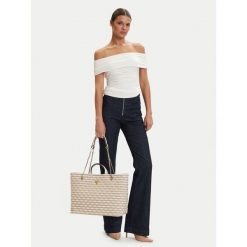 Torebka Guess. Brązowe torebki do ręki damskie Guess, z aplikacjami, bez dodatków. Za 780.99 zł.