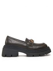 TWINSET Loafersy 242TGT114 Brązowy. Brązowe mokasyny damskie Twinset, ze skóry. Za 539.99 zł.