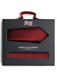Finshley & Harding London Krawat i poszetka z jedwabiu Mężczyźni Jedwab czerwony, ONE SIZE. Czerwone krawaty i muchy Finshley & Harding London, bez wzorów, z jedwabiu. Za 199.95 zł.