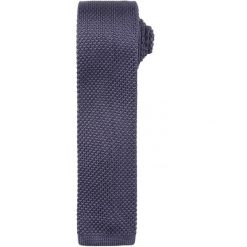 Delikatny krawat z dzianiny Premier. Szare krawaty i muchy PREMIER, do pracy, bez wzorów, z dzianiny, biznesowe. Za 174.50 zł.