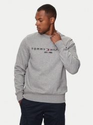 Tommy Hilfiger Bluza Logo MW0MW11596 Szary Regular Fit. Szare bluzy męskie Tommy Hilfiger, m, bez wzorów, z bawełny, bez kaptura. Za 519.99 zł.