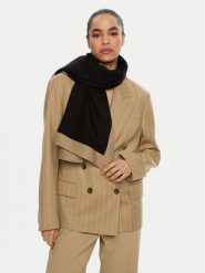 Calvin Klein Chusta K60K612882 Czarny. Czarne rękawiczki damskie Calvin Klein, bez wzorów, z materiału. Za 269.99 zł.