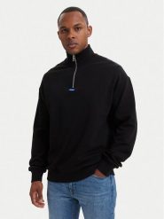 HUGO Bluza Neeler 50522367 Czarny Regular Fit. Czarne bluzy męskie Hugo, l, bez wzorów, z bawełny, bez kaptura. Za 499.99 zł.