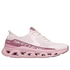 Buty do chodzenia damskie Skechers Glide Step Altus. Czerwone obuwie sportowe damskie Skechers, bez wzorów, z materiału, trekkingowe. Za 636.00 zł.