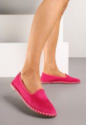 Fuksjowe Espadryle Balerinki z Ozdobnymi Przeszyciami Firavione. Czerwone espadryle damskie Born2be, na lato, bez wzorów, klasyczne, bez obcasa, bez zapięcia. Za 44.99 zł.