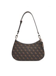 Guess Torebka Noelle II HWQG96 72180 Brązowy. Brązowe torebki do ręki damskie Guess, z aplikacjami, ze skóry, bez dodatków. Za 419.99 zł.