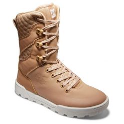 Buty damskie DC Shoes Nadene High Leg Leather Lace up. Brązowe obuwie sportowe damskie DC Shoes, bez wzorów, ze skóry, bez zapięcia. W wyprzedaży za 390.00 zł.