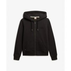 Bluza damska z kapturem Superdry Vintage Metallic. Czarne bluzy damskie Superdry., bez wzorów, z kapturem. Za 342.35 zł.