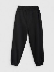 4F Spodnie dresowe joggery damskie - czarne XS. Czarne spodnie dresowe damskie 4f, xs, bez wzorów, z dresówki, na fitness i siłownię. Za 129.99 zł.