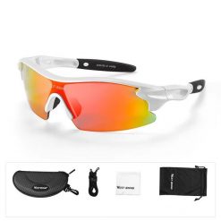 Akcesoria sportowe i dla sportowców/okulary/okulary przeciwsłoneczne. Białe okulary przeciwsłoneczne dla dzieci WEST BIKING. Za 91.60 zł.