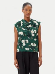 French Connection Bluzka 72YBJ 30 Zielony Regular Fit. Zielone bluzki damskie French Connection, xs, bez wzorów, z syntetyku, bez kołnierzyka, bez ramiączek. Za 189.99 zł.