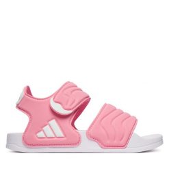 Sandały adidas. Czerwone sandały dziewczęce Adidas, bez zapięcia. Za 119.99 zł.